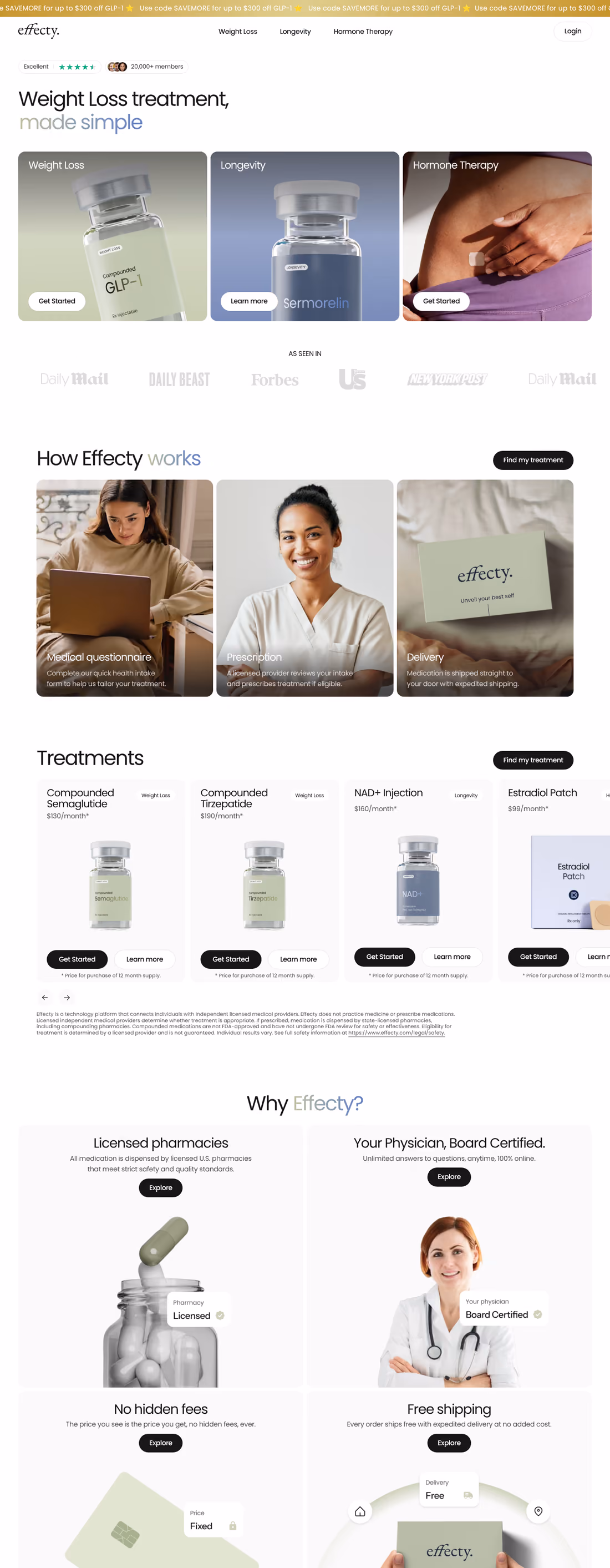 Effecty homepage